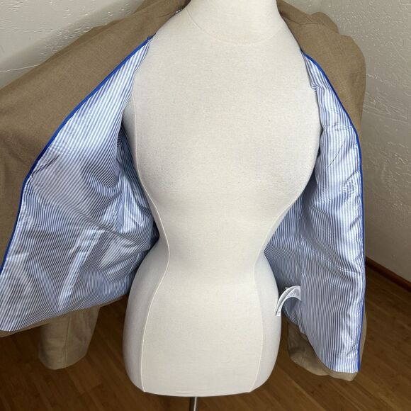 J Crew Blazer Size 6 Camel Tan Wool Original Schoolboy Double Button Preppy - Picture 8 of 13